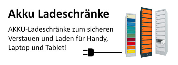 AKKU-Ladeschränke zum sicheren Verstauen und Laden für Handy, Laptop und Tablet!