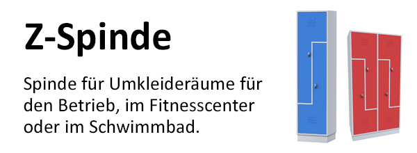 Spinde für Umkleideräume für den Betrieb, im Fitnesscenter oder im Schwimmbad.